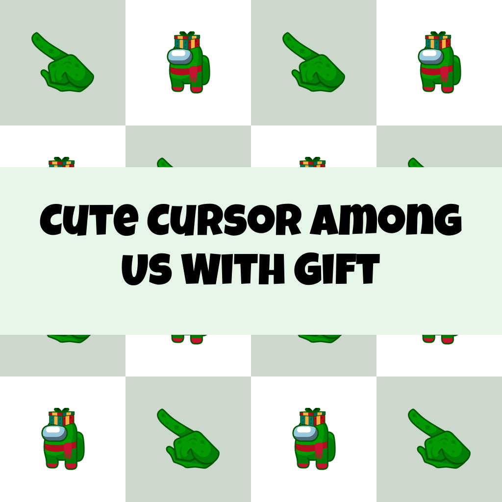 Cute Cursor Among Us With Gift